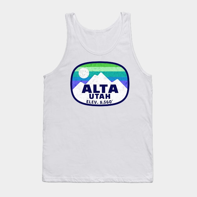 Alta Utah Skiing Winter Sports Snowboarding Tank Top by TravelTime